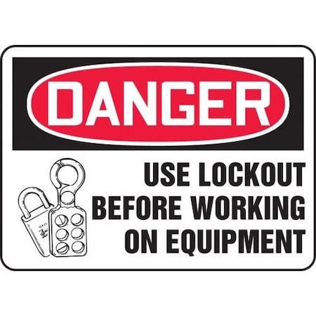 OSHA DANGER SAFETY SIGN USE LOCKOUT MLKT018XL